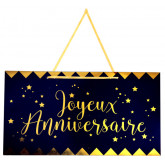 Pancarte Joyeux Anniversaire métallisé