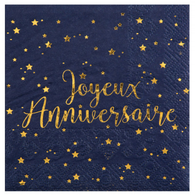 Serviette Joyeux Anniversaire Bleue Et Or X Maplusbelledeco Com Serviette Joyeux Anniversaire Bleue Et Or X Maplusbelledeco Com