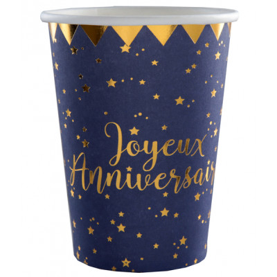 Gobelet Joyeux Anniversaire Bleu Et Or X10 Maplusbelledeco Com Gobelet Joyeux Anniversaire Bleu Et Or X10 Maplusbelledeco Com