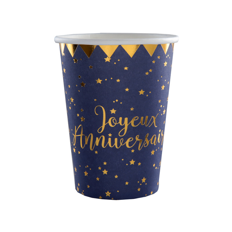 Gobelet Joyeux Anniversaire Bleu Et Or X10 Maplusbelledeco Com Gobelet Joyeux Anniversaire Bleu Et Or X10 Maplusbelledeco Com
