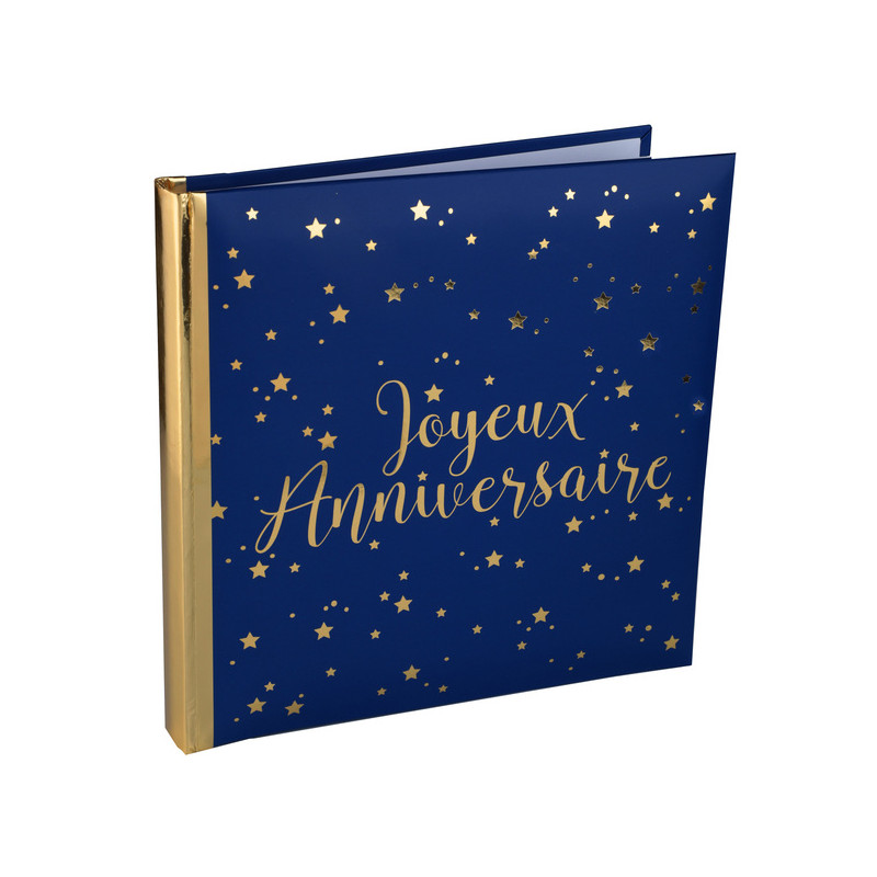 Livre D Or Joyeux Anniversaire Metallise Bleu Et Or Maplusbelledeco Com Livre D Or Joyeux Anniversaire Metallise Bleu Et Or Maplusbelledeco Com