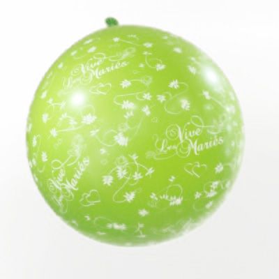 Ballon géant vive les mariés vert anis