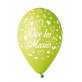 ballons vive les mariés ( x8 ) vert anis