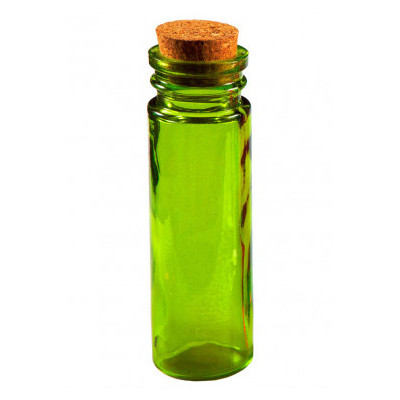 Tube en verre de couleur vert anis