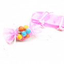 Sachets d'organdi «bonbons» x6 rose