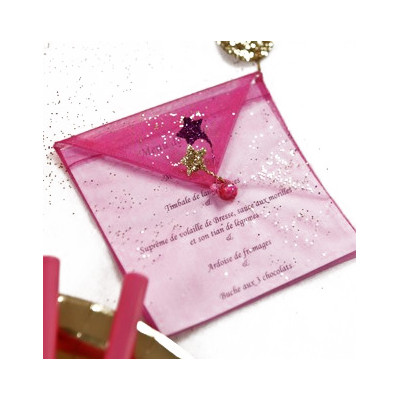 Pochettes cadeaux organza turquoise (x6)