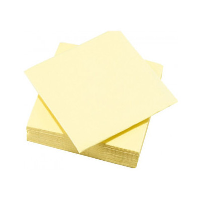 Serviette Papier Molletonnée 40x40 Jaune (1.200 Unités)