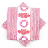 Serviettes vintage en intissé (x20) rouge / fuchsia