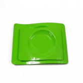 Petites assiettes design vert anis (x6)