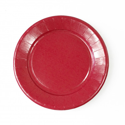 ASSIETTES CARTON ROUGE X20 D23CM