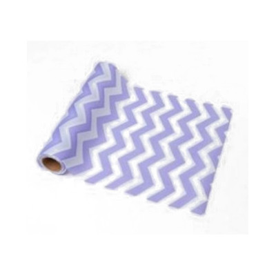 Chemin de table chevron lavande en tissu