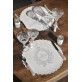 Sets de table Just Married (x6) blanc / argent