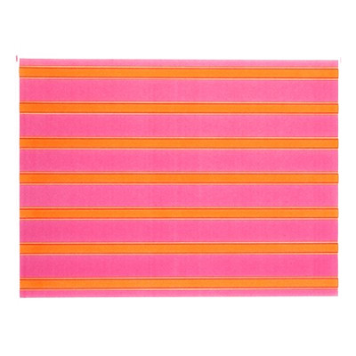 Sets de table rayés en intissé (x10) fuchsia / orange