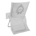 Housses de chaise Just Married (x10) blanc / argent