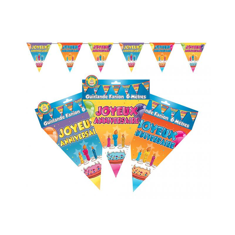 Guirlande Fanions Joyeux Anniversaire Multicolore Maplusbelledeco Com Guirlande Fanions Joyeux Anniversaire Multicolore Maplusbelledeco Com