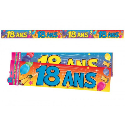 Bannière 18 ans multicolore