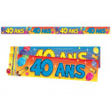 Bannière 40 ans multicolore