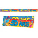 Bannière 50 ans multicolore