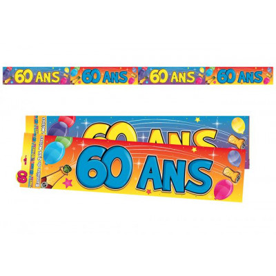 Bannière 60 ans multicolore