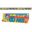 Bannière 60 ans multicolore