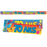 Bannière 70 ans multicolore