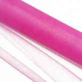 Rouleau de tulle déco fuchsia