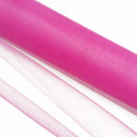 Rouleau de tulle déco fuchsia