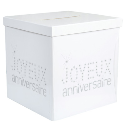 Urne Joyeux Anniversaire Blanche Maplusbelledeco Com