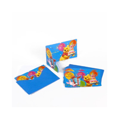 Invitations et enveloppes WINNIE x6