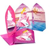 Invitations et enveloppes Princesses (x6) rose
