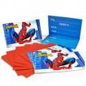 Cartons d'invitations Spiderman (x6)