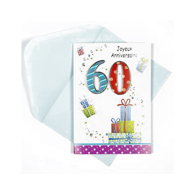 Assiettes jetables en carton Anniversaire 60 ans OR - Deco