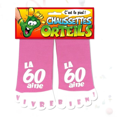 Chaussettes orteils "60 aine" rose