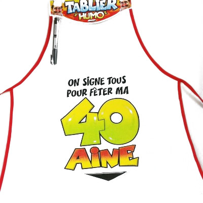 Tablier à signer & stylo "40ans"