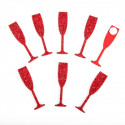 Flûtes sticker rouge (x12)