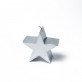 Bougie étoile argent 7.5cm