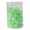 Petites perles nacrées (x50) vert anis