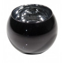 Bougeoir boule en verre mercurisé noir