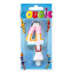 Bougie 4 ans multicolore