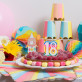 Bougie d'anniversaire multicolore 18