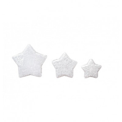 Boîte d'étoiles en 3D blanches