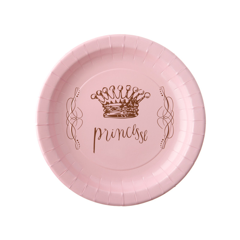 Assiette Anniversaire Princesse x8 en carton