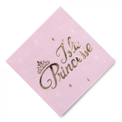 Serviettes princesse or x16