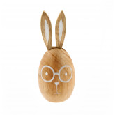 Oeuf lapin en bois Pâques