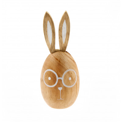 Oeuf lapin en bois Pâques