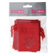 Sachets rouges avec coeur en satin (x6)