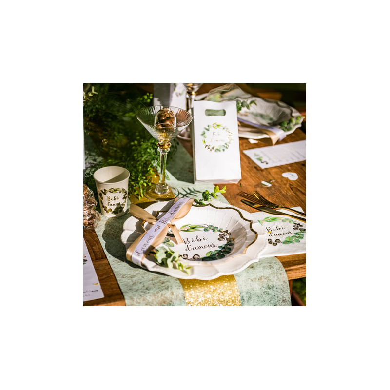 Assiettes Eucalyptus Dorure X8 Maplusbelledeco Com Assiettes Eucalyptus Dorure X8 Maplusbelledeco Com