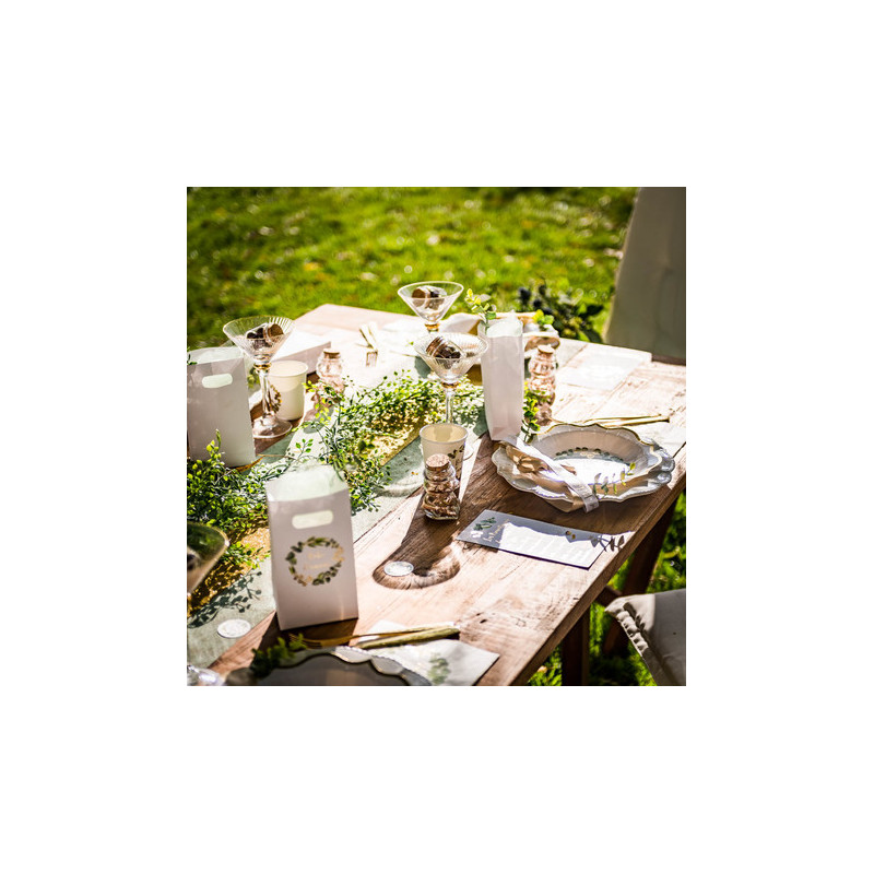 Assiettes Eucalyptus Dorure X8 Maplusbelledeco Com