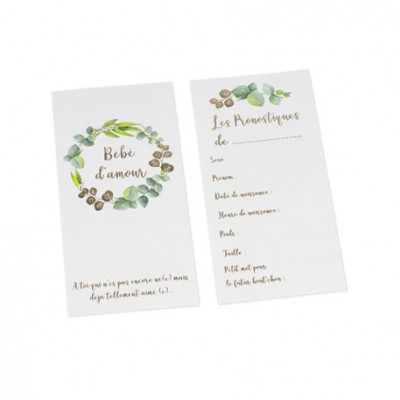 Cartes De Pronostique Eucalyptus Dorure X10 Maplusbelledeco Com Cartes De Pronostique Eucalyptus Dorure X10 Maplusbelledeco Com