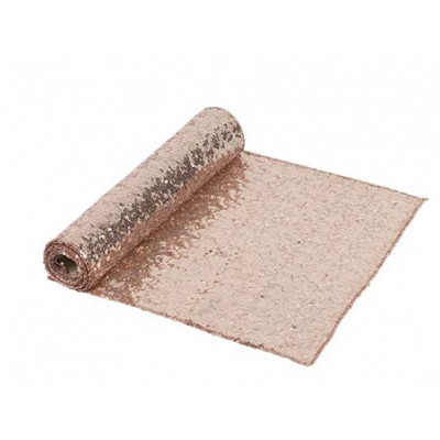 Chemin de table sequin rose gold